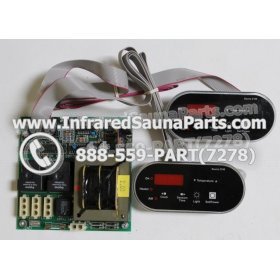 COMPLETE CONTROL POWER BOX WITH CONTROL PANEL - COMPLETE CONTROL POWER BOX / BOARD EZE INFRARED SAUNA WITH TWO CONTROL PANEL BLACK FINISH 2
