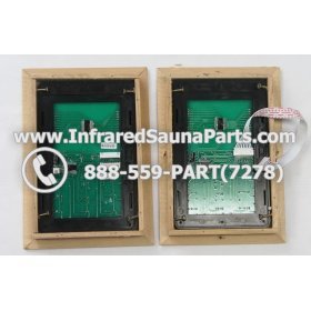 CIRCUIT BOARDS WITH  FACE PLATES - CIRCUIT BOARD WITH FACEPLATE ENLIGHTEN INFRARED SAUNA WITH HEAT LEVEL CONTROL STYLE 1 COMBO SET 2