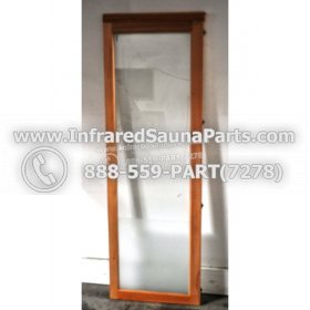 WOOD SAUNA WALLS - HEMLOCK WOOD SAUNA PANEL WITH GLASS ( 24" x 71" ) 1