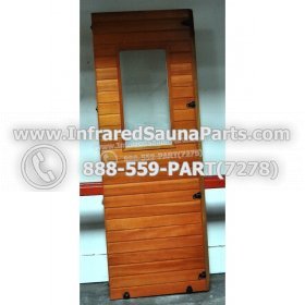 WOOD SAUNA WALLS - HEMLOCK WOOD SAUNA PANEL WITH GLASS ( 69.5" x 25" ) L R 5