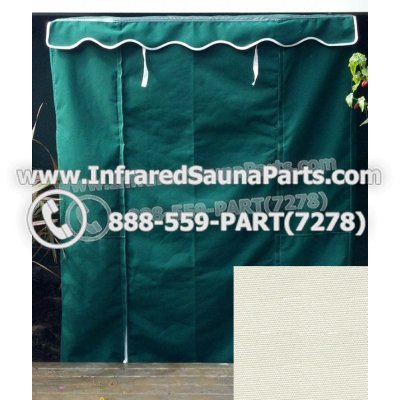 Blanco/White - RAIN COVER FOR 2 PERSON INFRARED SAUNA IN WHITE FINISH 1