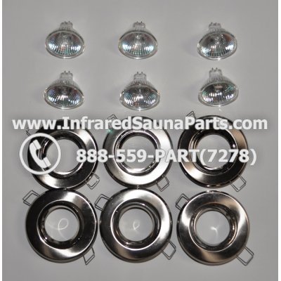 COMPLETE LIGHT ASSEMBLY 110V / 120V - COMPLETE LIGHT ASSEMBLY 6 HOUSING IN SILVER FINISH WITH 6 BULBS 110V / 120V 1